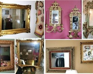 Selection of gilded mirrors