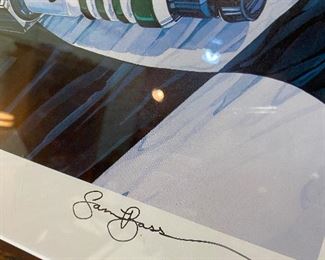 Sam Bass Close-Up of Signature on “All Fired Up To Win”.