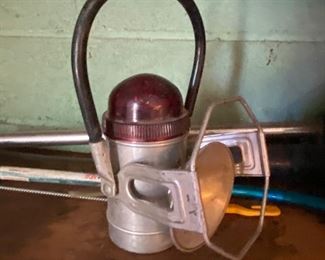 Vintage aluminum railroad lantern