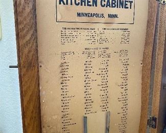 Inside hoosier cabinet