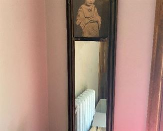 Wall mirror with gilt frame