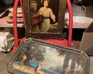 Framed antique art