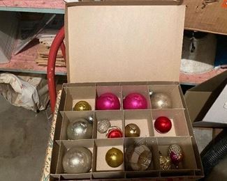 Vintage Christmas glass ornaments