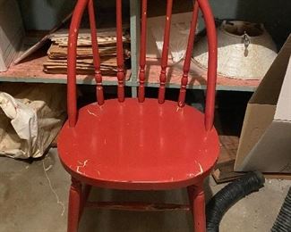 Old red chair