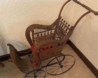 Antique doll buggy
