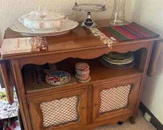 Vintage sideboard, serving pieces