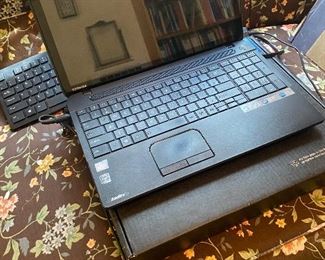 Toshiba laptop and IBM keyboard