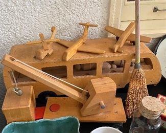 Vintage wood block toys