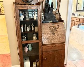 Antique secretary/curio cabinet, Willow, Precious Moments