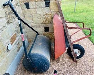 Sod Roller, Wheelbarrow 