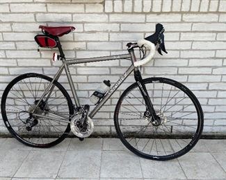 Lynskey recent model bike for long distance touring with carbon fork and hydraulic brakes ( ultrega level)