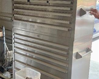 stainless steel tool box FULL of great tools that we will show you soon