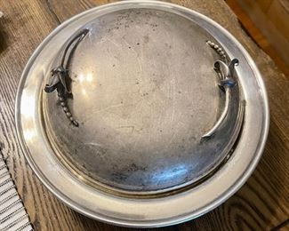 Vintage Heavy Sterling Silver covered Dish Mexico