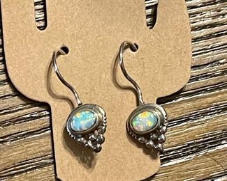 sterling and Opal earrings