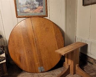 Table and pedestal - needs some TLC 