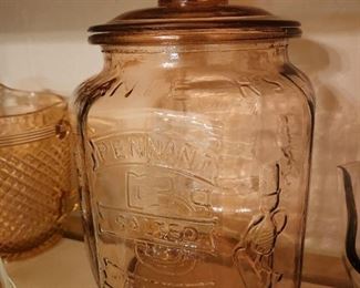 Pink Planters jar w/lid