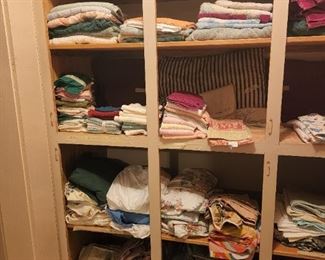 Towels, hand towels, wash cloths, sheets, pillow cases in various sizes & colors 