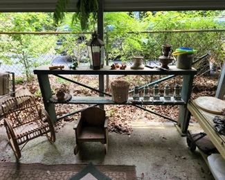 Outside under carport 