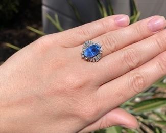 Variety of price points for sapphire rings and earrings 