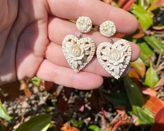 Hand Carved Earrings only $20