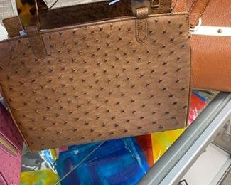 Ostrich Lana Marks Handbag