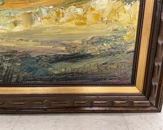 Leopold Reiser. "Somer in Zusamtal." 1968. Measures 36" x 24." Photo 2 of 3. 