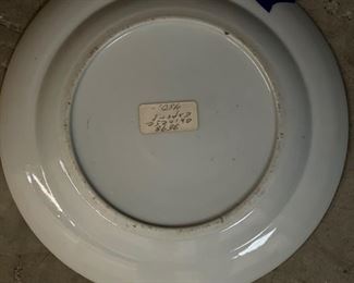 Antique Chinese Export gold-rimmed plate - 2 available. Each measures 9" D. Photo 3 of 3. 