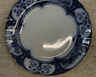 Set of 4 Leicester Flow Blue 9" Plates. 