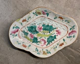 Antique Chinese footed bowl. Measures 10" x 7." Photo 1 of 3. 