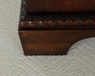 Henredon King sleigh bed with low footboard in sterling finish.  Handmade Shifman mattress & boxspring set available, too. Photo 2 of 6. 