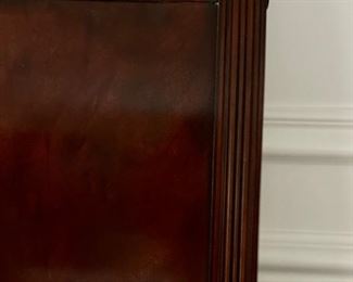 Henredon King sleigh bed with low footboard in sterling finish.  Handmade Shifman mattress & boxspring set available, too. Photo 6 of 6. 