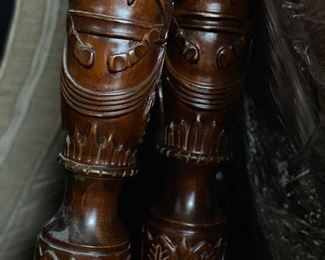 Baker Furniture Historic Charleston Collection Georgian carved mahogany Queen size four-poster rice bed. Photo 2 of 2. 