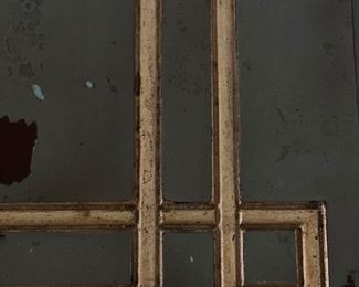 Neiman Marcus Olive Branch commode with hand-carved gold leaves on front and sides and a distressed sage finish. Measures 38" W x 20" D x 32"H. Photo 5 of 6. 