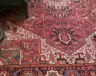 Vintage Heriz Rug woven in Iran. Measures 11' 3" x 8' 2". Photo 1 of 5. 