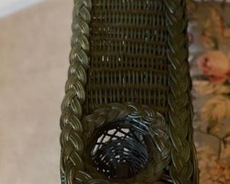 Vintage Henry Link Smithsonian Collection wicker rocker with built-in magazine rack.  Vintage Henry Link Smithsonian Collection wicker chair available, too. Photo 3 of 4. 