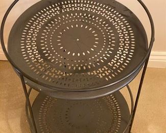 Metal Side Table - 2 Available. Each Measures 16" D x 24" H. Photo 2 of 2. 