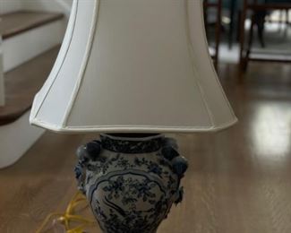 Pair of Blue & White Chinoiserie table lamps. Photo 1 of 3. 