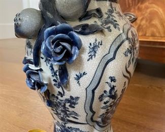 Pair of Blue & White Chinoiserie table lamps. Photo 2 of 3. 