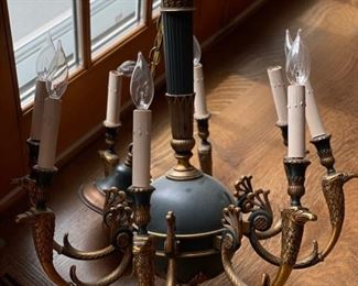 Brass 8 Arm Chandelier. Photo 1 of 2. 