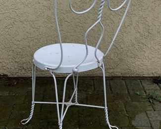 Vintage pedestal soda shop table & chair set. Photo 3 of 3. 