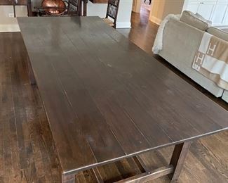 Vintage Pine farmhouse dining table. Measures 95.75" L x 41.5" W x 30 H" with 25.5" clearance. Photo 3 of 5. 