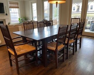 Vintage Pine farmhouse dining table. Measures 95.75" L x 41.5" W x 30 H" with 25.5" clearance. Photo 1 of 5. 