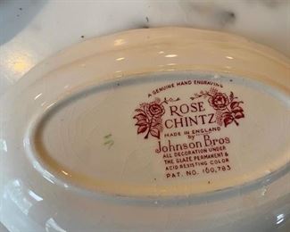 Sample of Johnson Bros Rose Chintz china. Photo 4 of 4. 