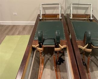 Vintage Pilates reformer with leather straps. Photo 2 of 7. 