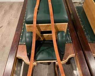 Vintage Pilates reformer with leather straps. Photo 1 of 7. 