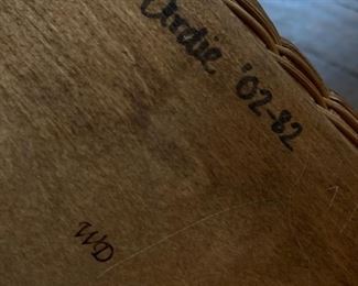 Woven Ardie basket signed by artist. Photo 3 of 3. 