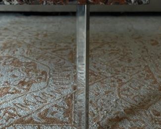 Vintage chrome and marble cocktail table. Measures 36" x 36" x 18" H. Photo 4 of 4. 