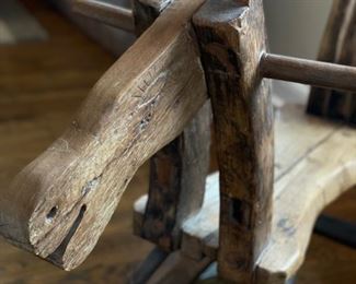 Antique rosewood Chinese rocking horse. Photo 4 of 4. 