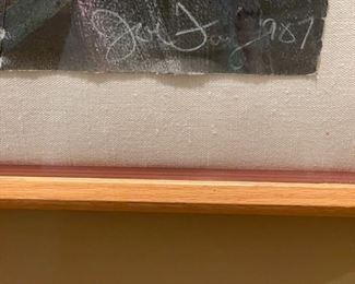 Jay Fay. "Red & Blue Buffalo." Measures 51" x 41." Photo 3 of 3. 