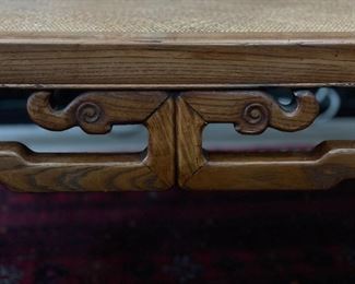 Golden Triangle antique woven-top Chinese day bed. Measures 76" W x 29" W x 16" H. Photo 5 of 6. 